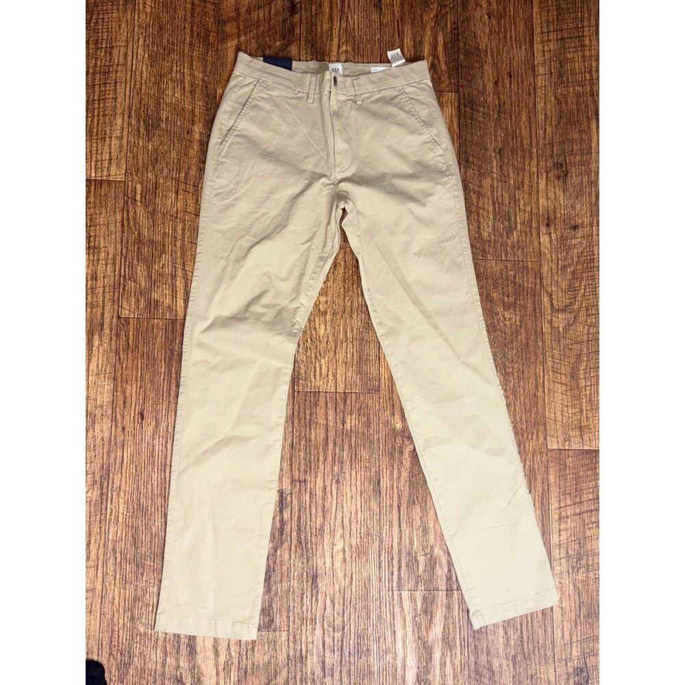 Gap Essential Khaki Slim Fit Pants Beige 32W x 34L Men's